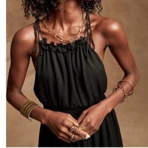 NWT Banana Republic Sheer Halter Mini Dress MP Black F662-720